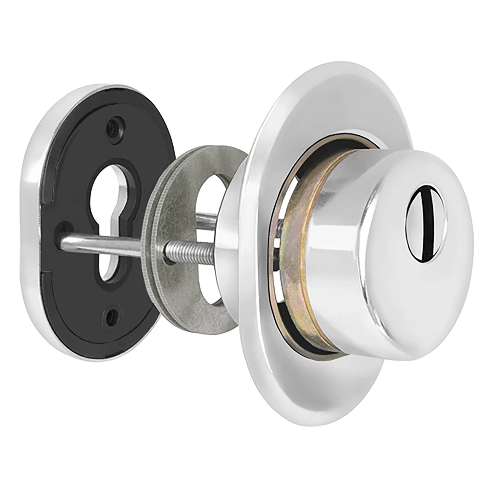 Фото Броненакладка DEF.CRE/OV-set.9726 (DEF 9726) M6x90 врезная с чашкой CP-8 хром