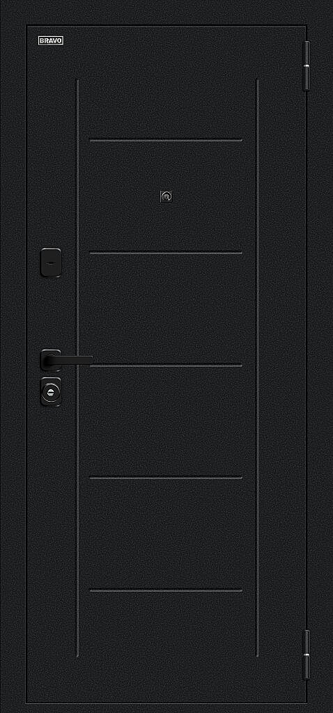 Фото Входная дверь Борн/SBlack Букле черное/Wenge Melinga BR6185 внешняя сторона