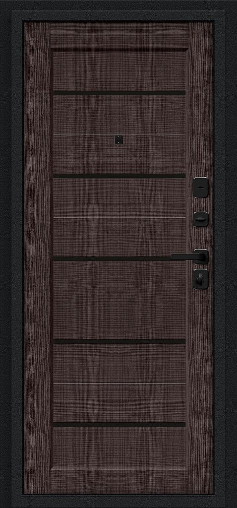 Фото Входная дверь Борн/SBlack Букле черное/Wenge Melinga BR6185 внутренняя сторона